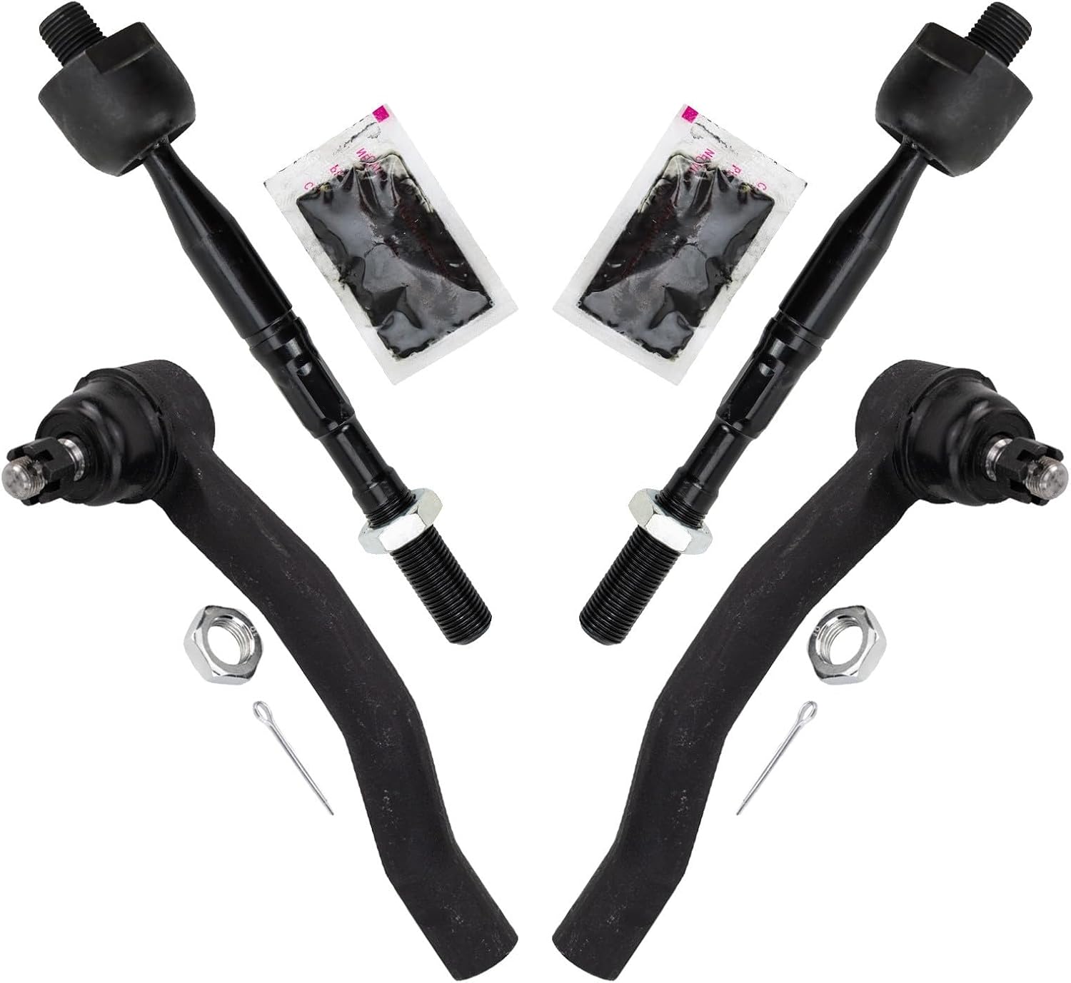 Inner and Outer Driver and Passenger Side Tie Rod Set 4 Piece For 2018-2022 Toyota Camry 2019-2022 Avalon 2019-2021 Lexus ES300h 2019-2021 ES350 2021 ES250