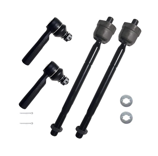 Front Inner & Outer Tie Rod End Set 4 Piece For 2005-2023 Toyota Tacoma, 2005-2015 Tacoma Base 4WD, 2005-2015 PreRunner RWD & 2015 TRD Pro 4WD