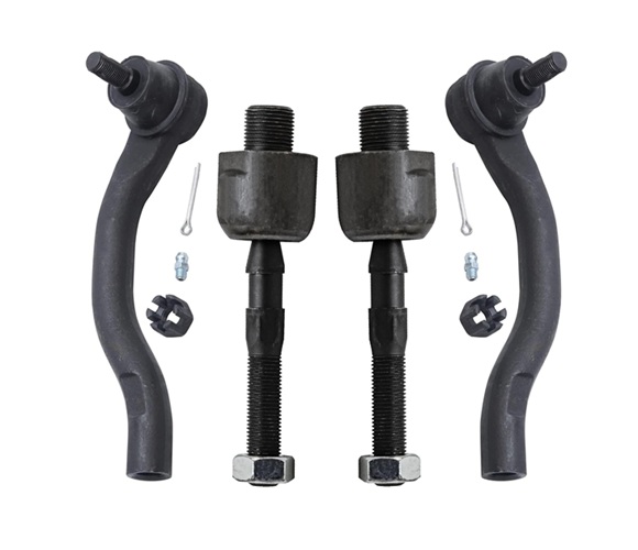 4 Front Tie Rods for 2008-2012 Honda Accord 2009 2010 2011 Inner & Outer Tie Rod Ends Replacement